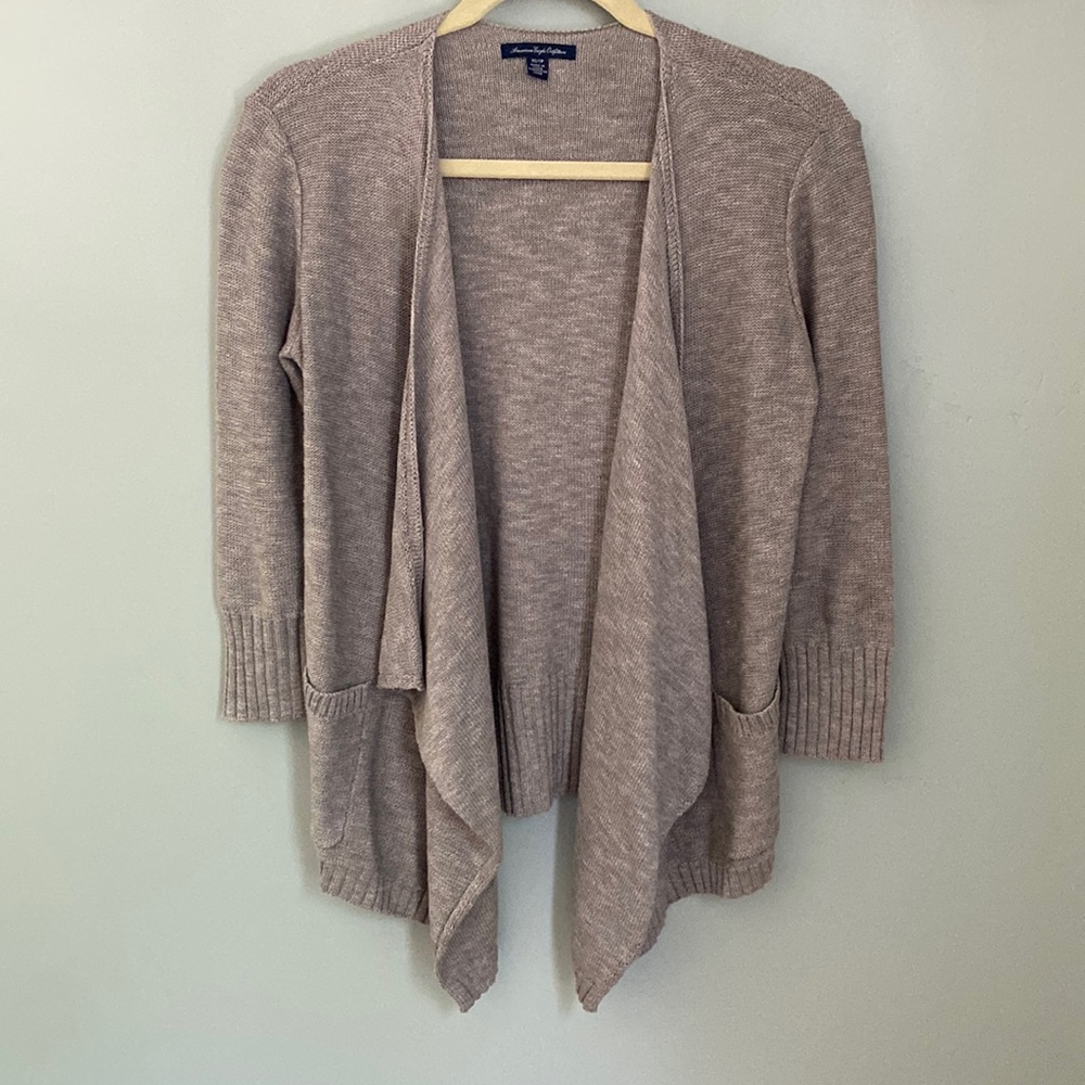 American Eagle Tan Cardigan Sweater XS